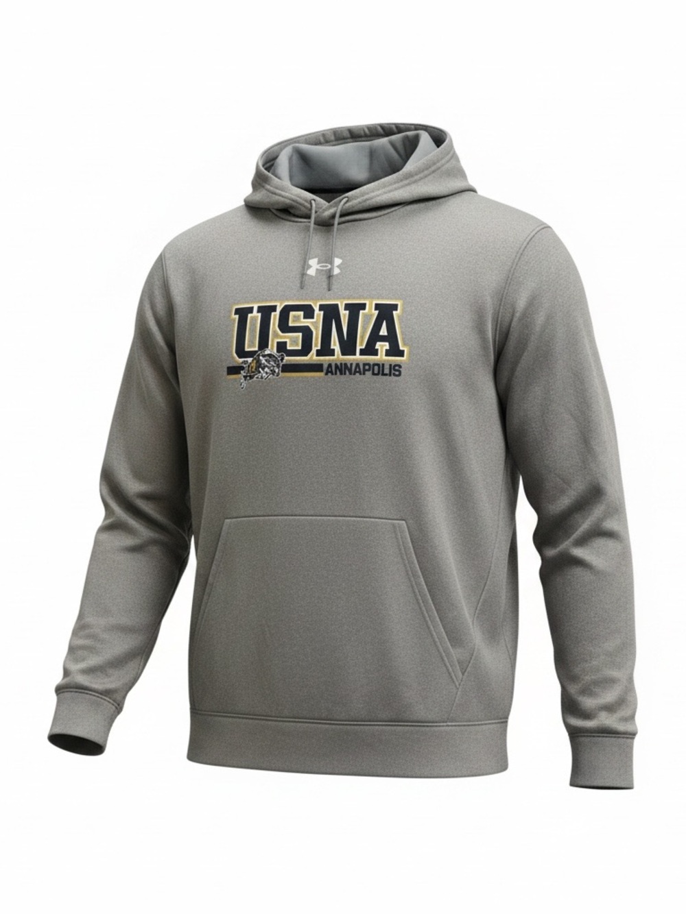 Under Armour Gray USNA Annapolis Logo Hoodie